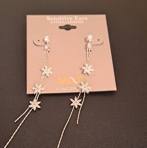 Mixit Cubic Zirconia Dangle Earrings NWT
